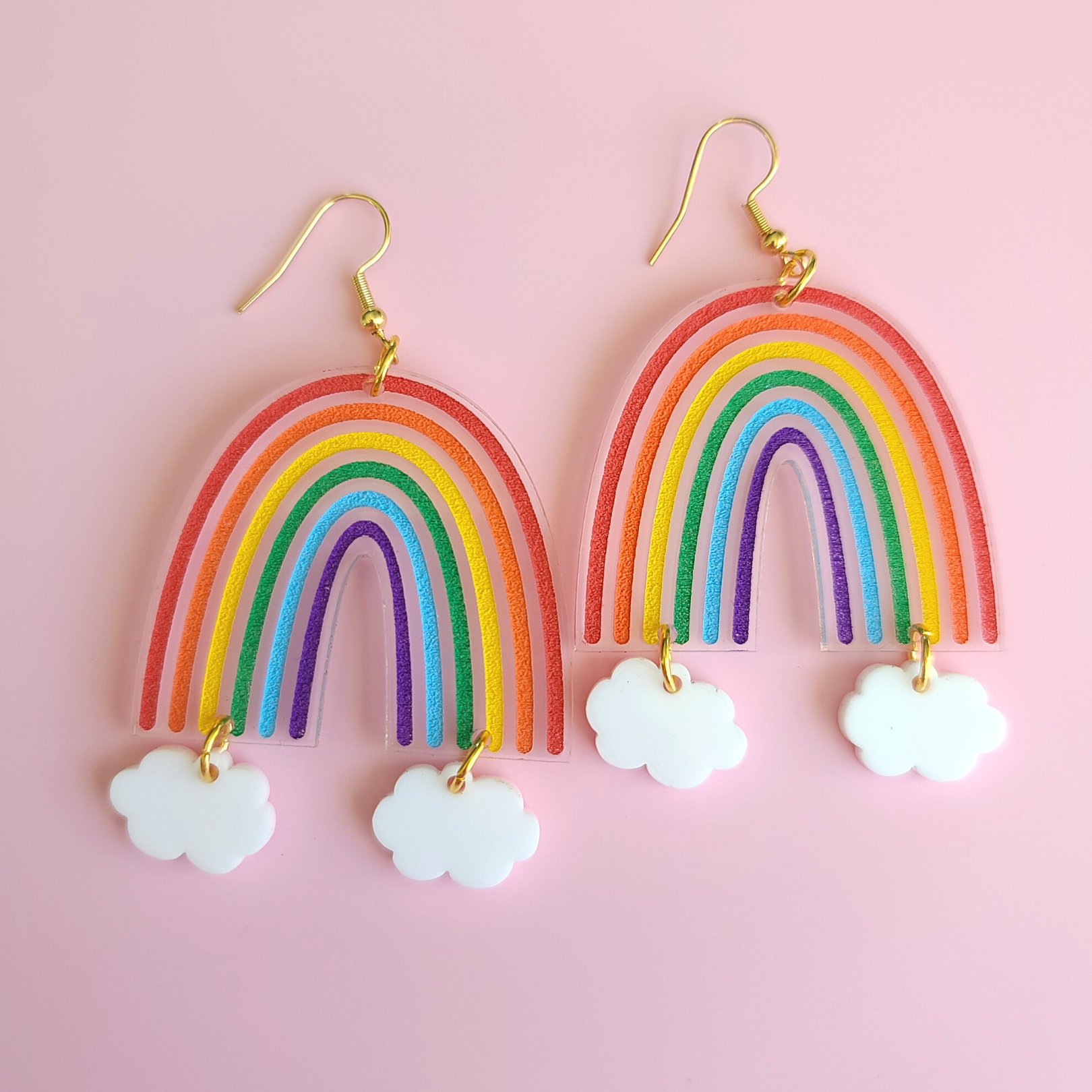 Statement Rainbows with Hanging Clouds