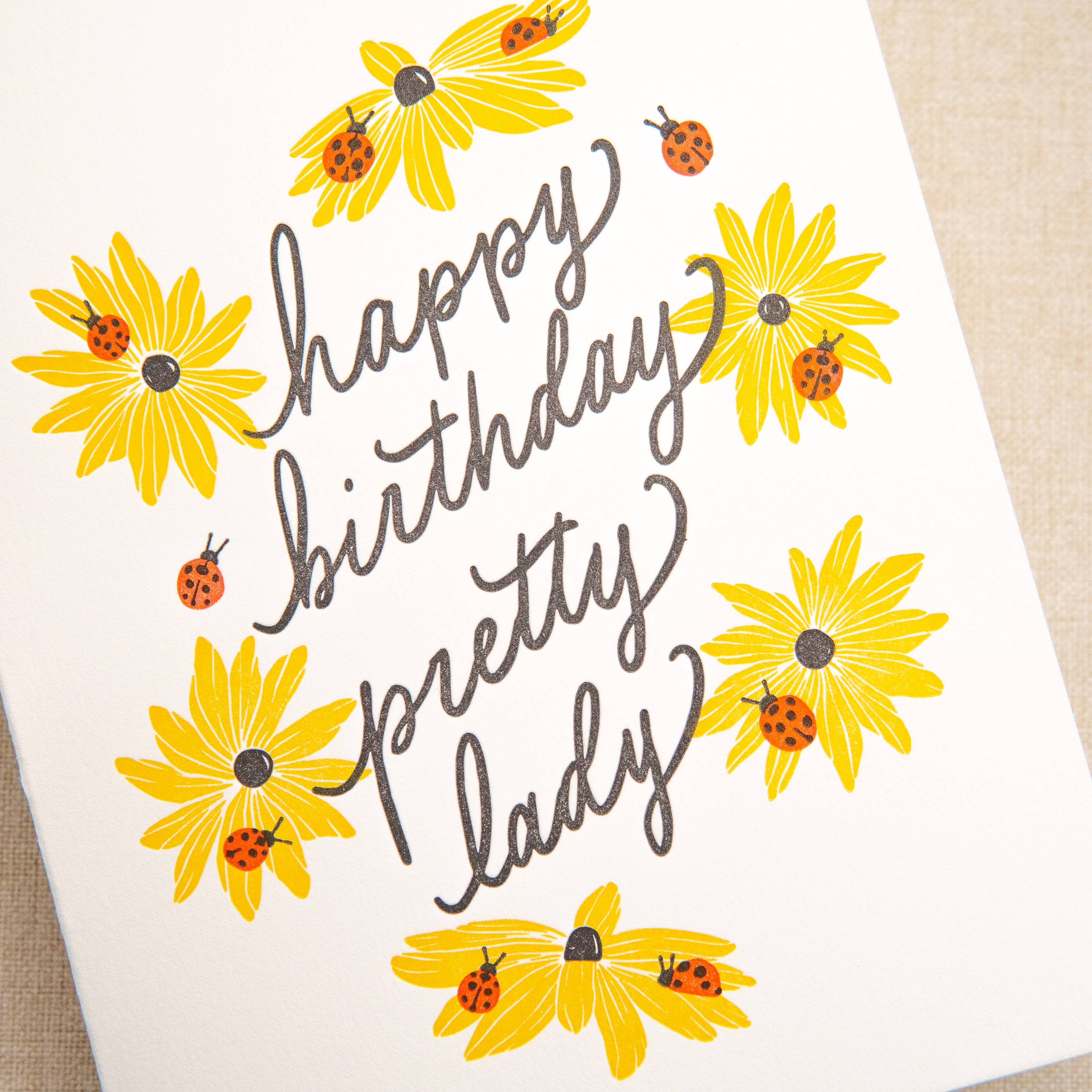 Ladybug Birthday Card | Letterpress Birthday Card