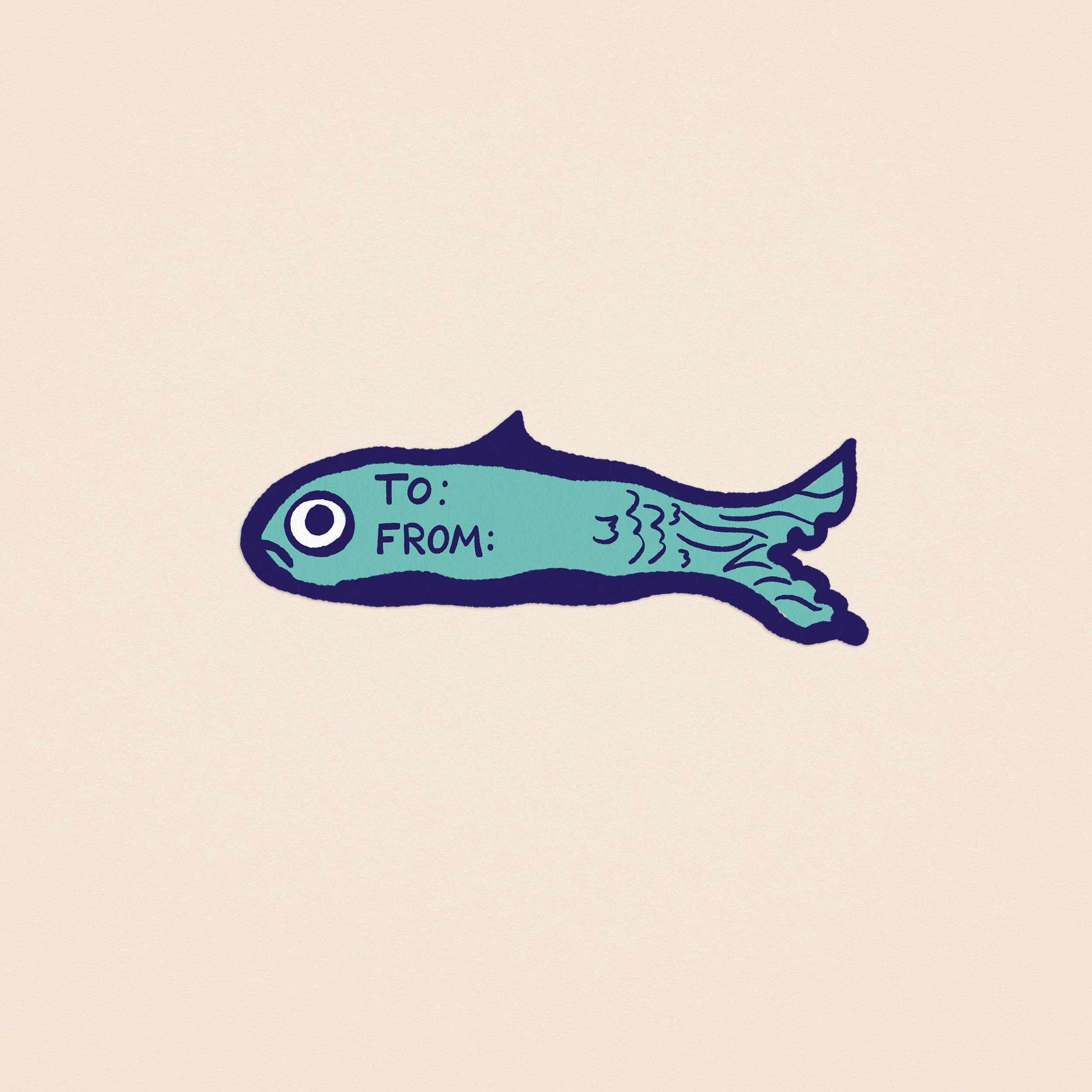 Sardine Matte Gift Label Sticker