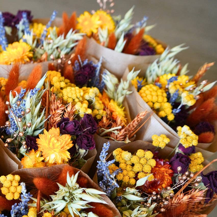 Harvest Sunset Dried Flower Bouquet | Home Decor