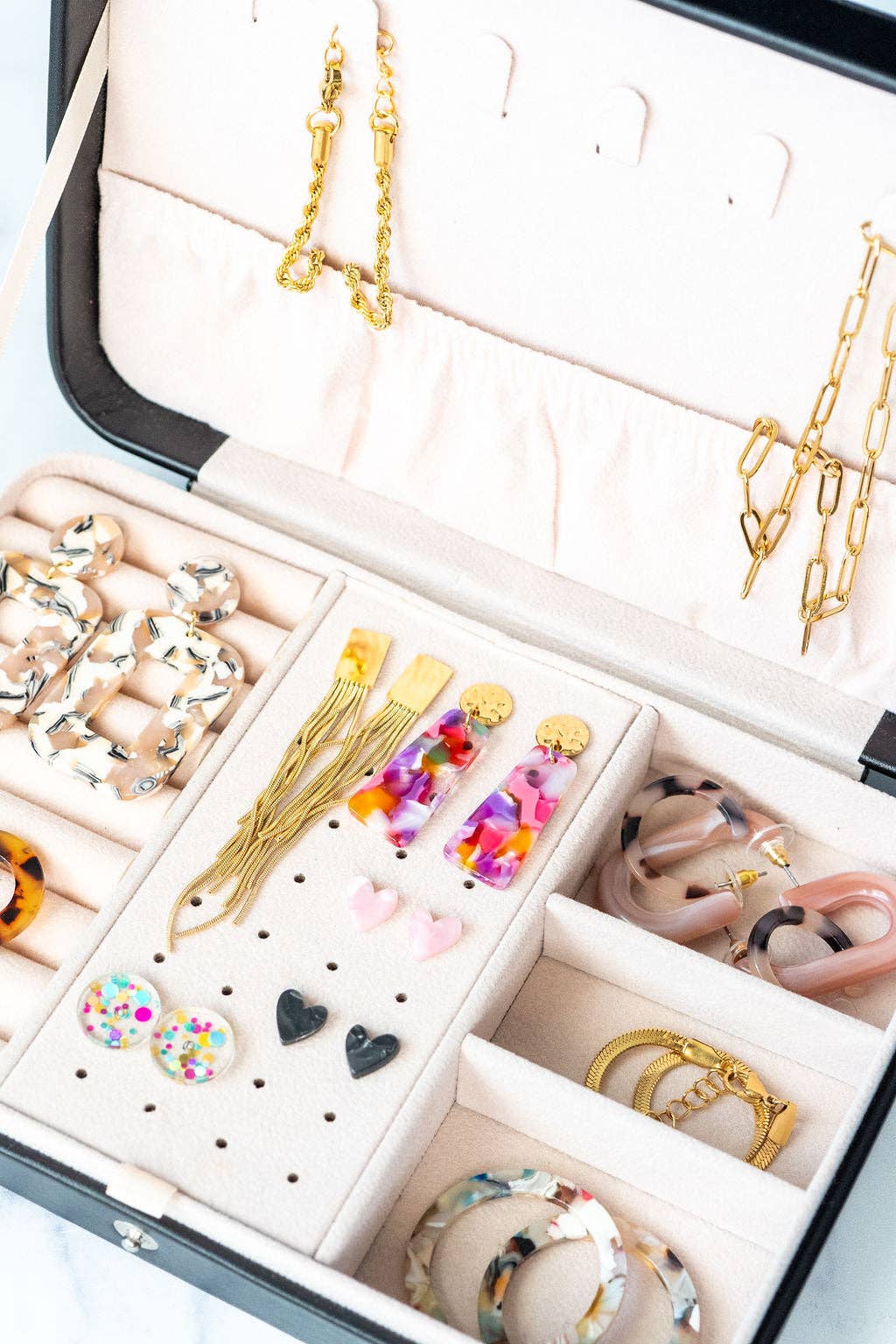 Black Jewelry Travel Case Box