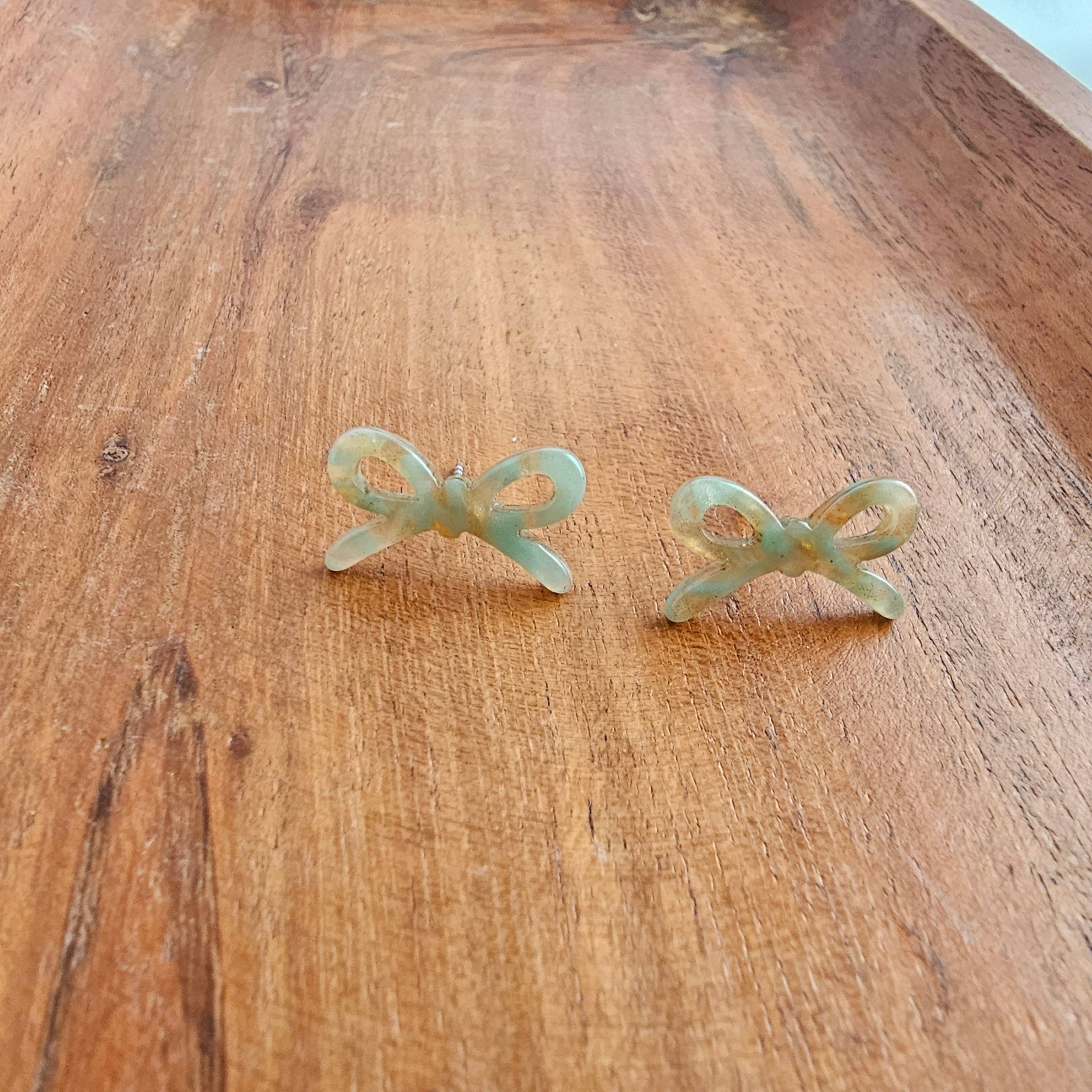 Champagne Mint Bowie Studs