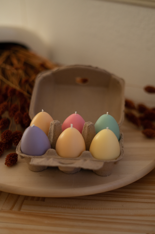 Easter Egg Carton Candles