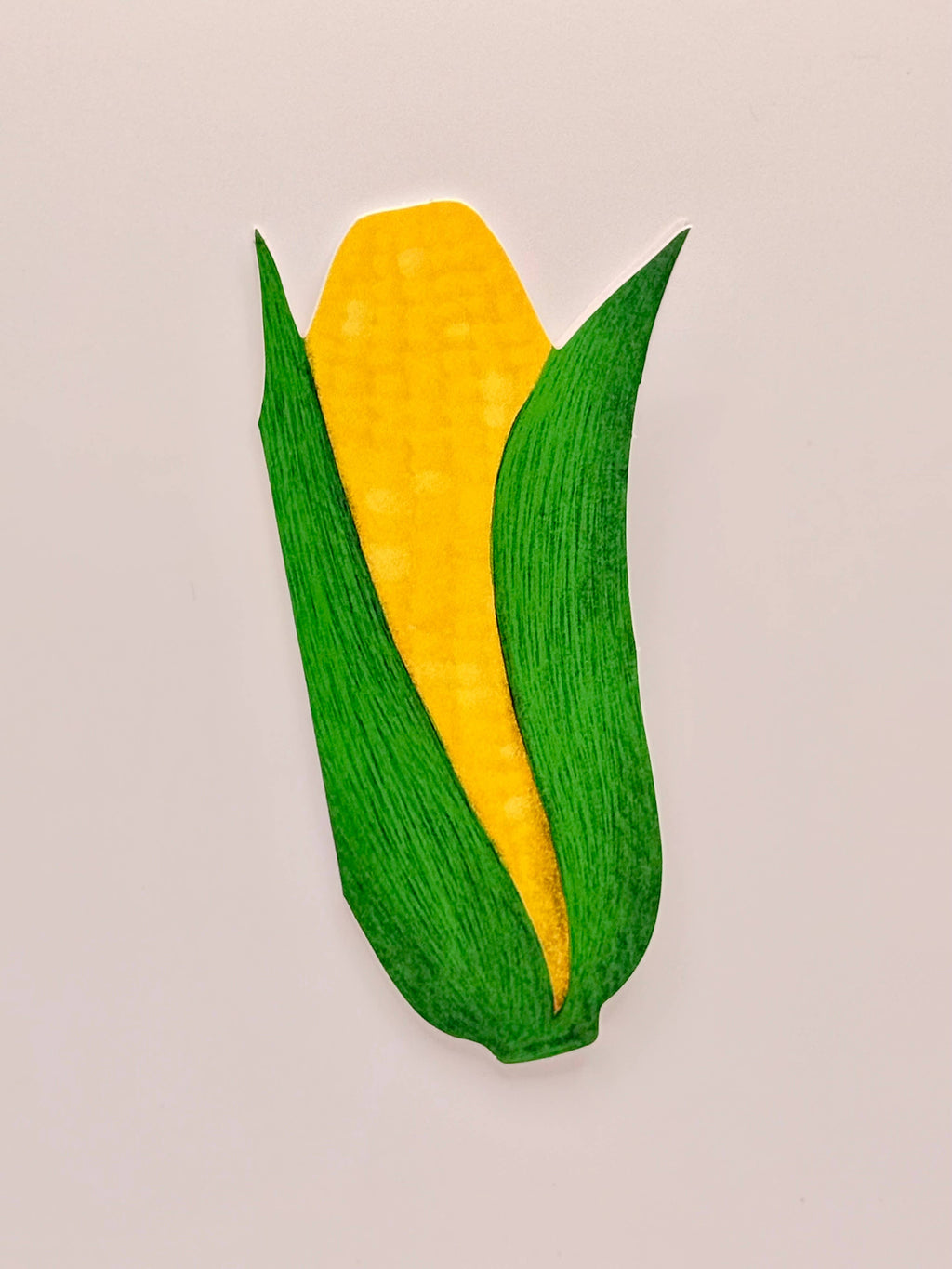 Corn on the Cob Die-Cut Greeting Card
