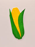 Corn on the Cob Die-Cut Greeting Card