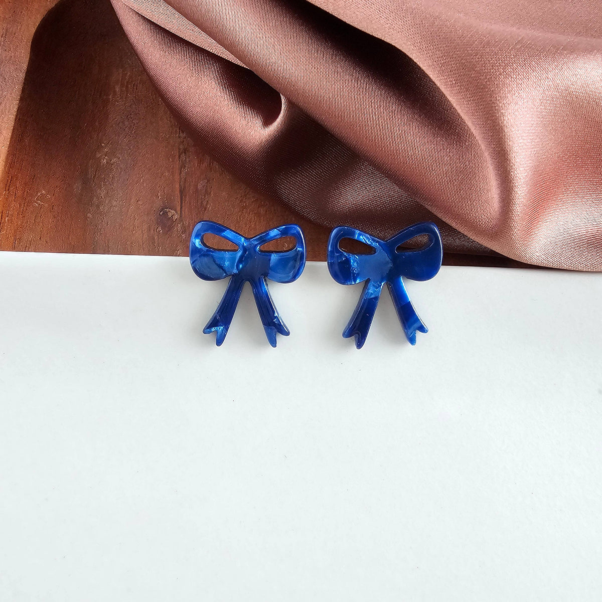Bow Studs - Navy // Jewelry, Earrings, Fall