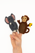 Finger Puppet - Elephant and Monkey (Safari Animals) 