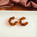 Ramona Hoops - Amber // Fall, Resin, Earrings, Jewelry