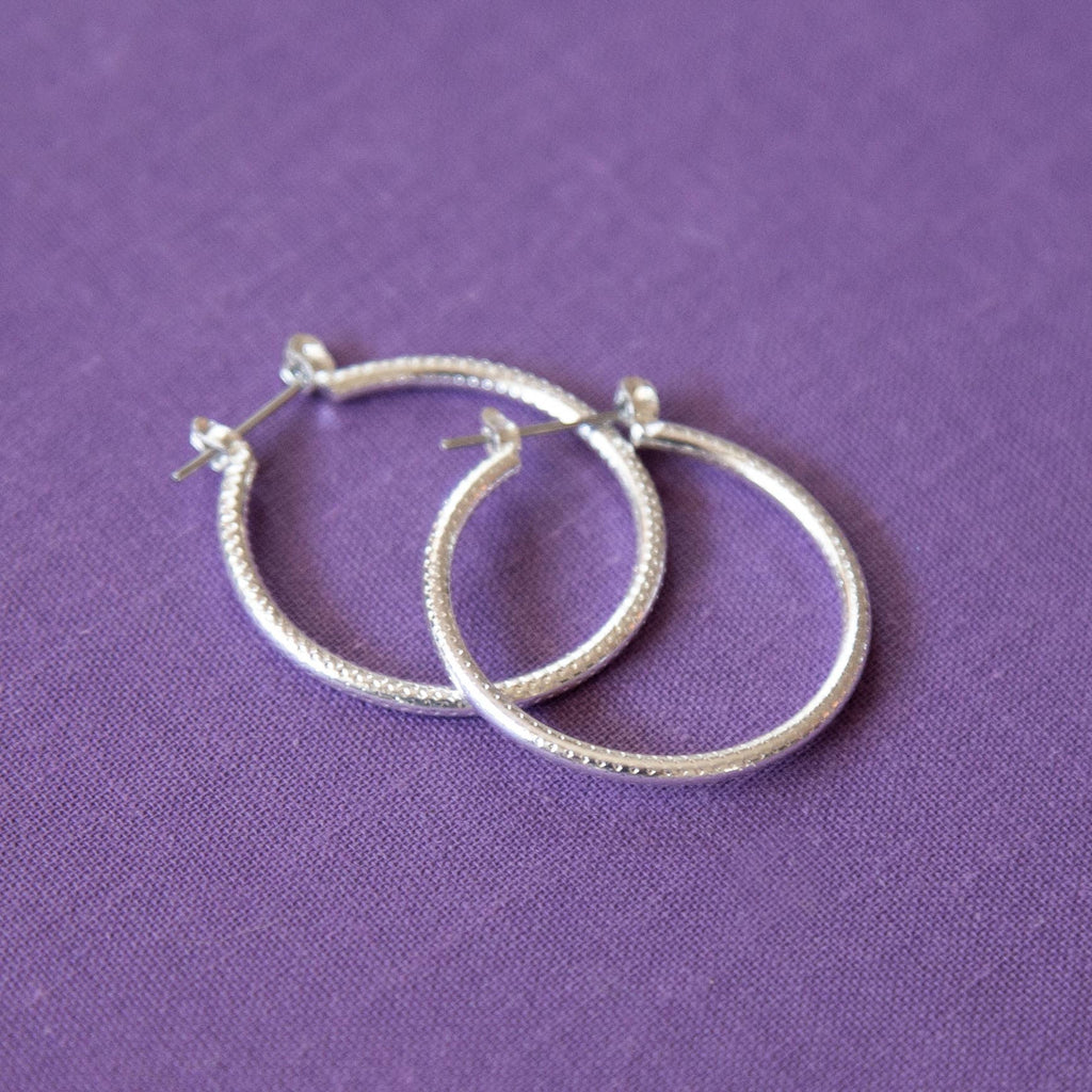 Vintage Silver Hoops