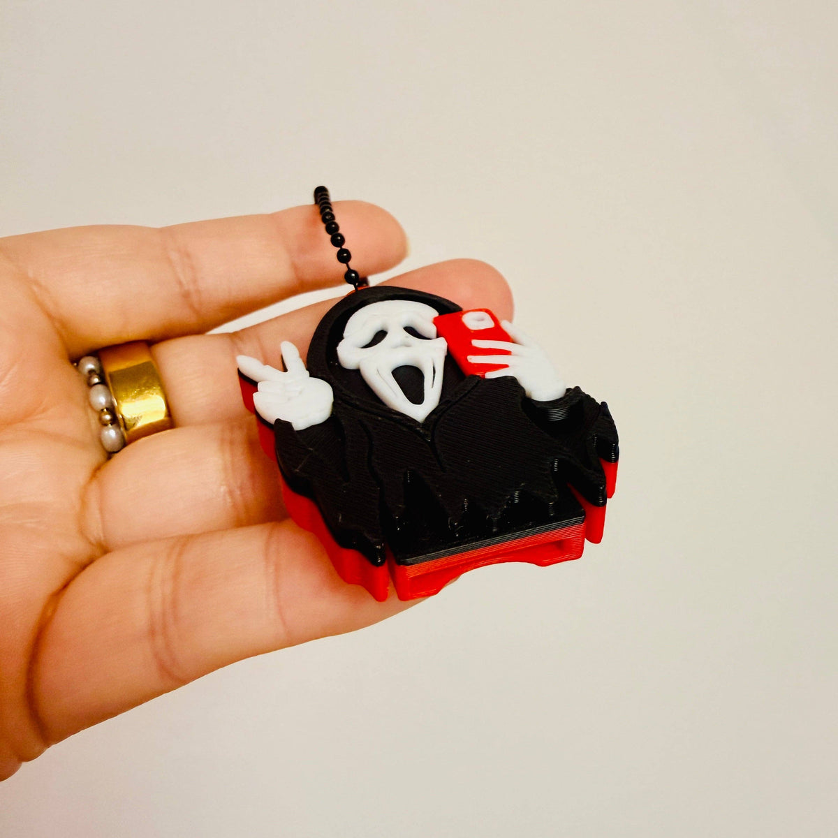 Ghost Face Nail Saver Bag Charm