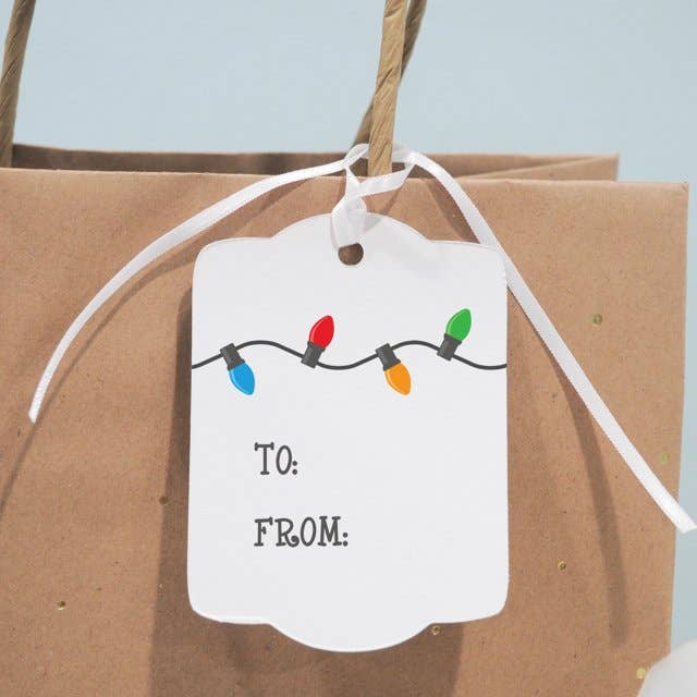 Christmas Lights Holiday Gift Tags