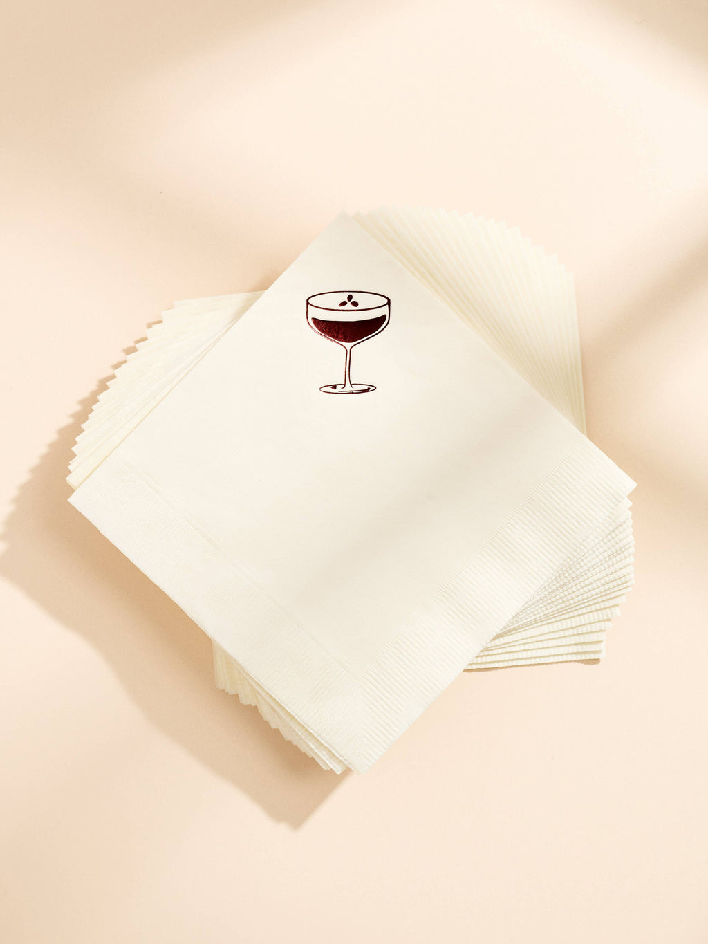 Espresso Martini Cream Paper Beverage Napkins - Set of 20
