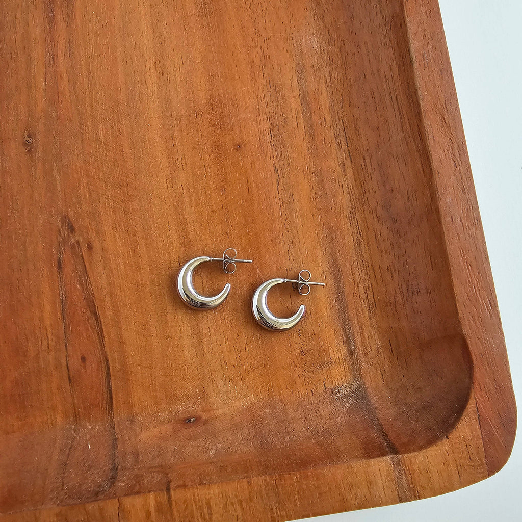 Mini Silver Luxe Selena Hoops