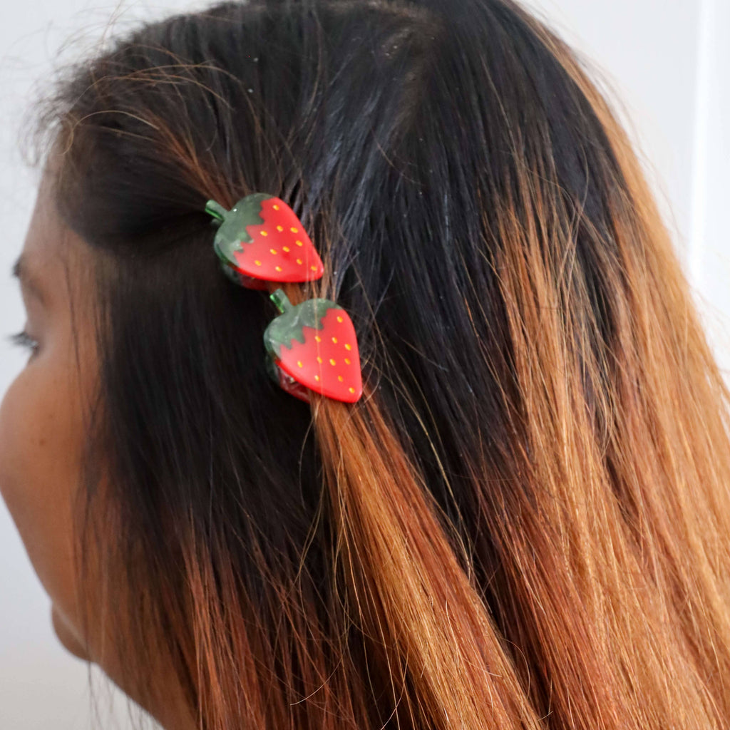 Micro Fruit and Flowers Hair Claw Clips