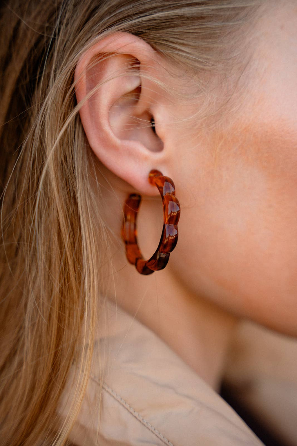 Scarlett Hoops - Amber // Jewelry, Earrings, Fall