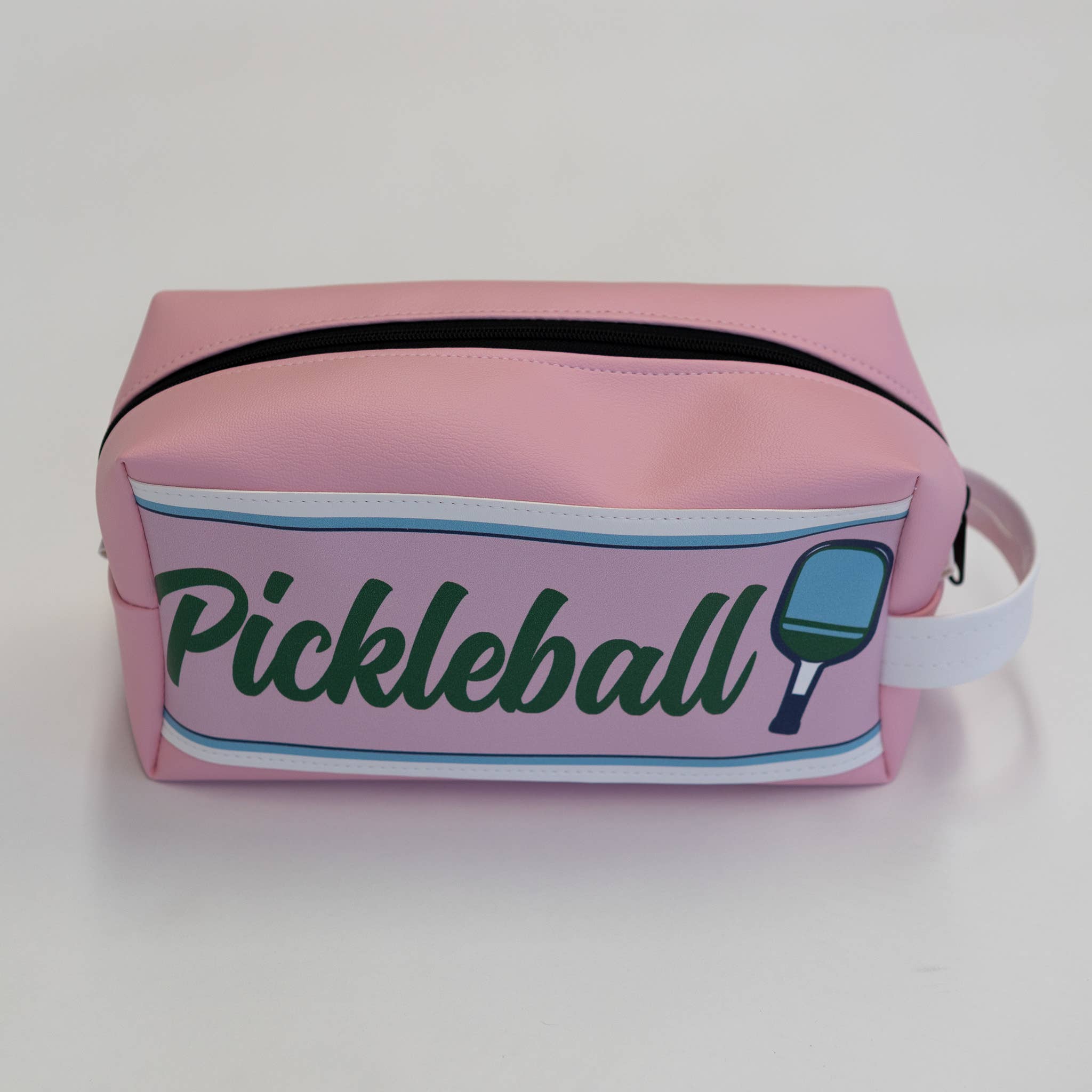 PICKLEBALL Pink Stripe Ball Bag / Functional Pouch