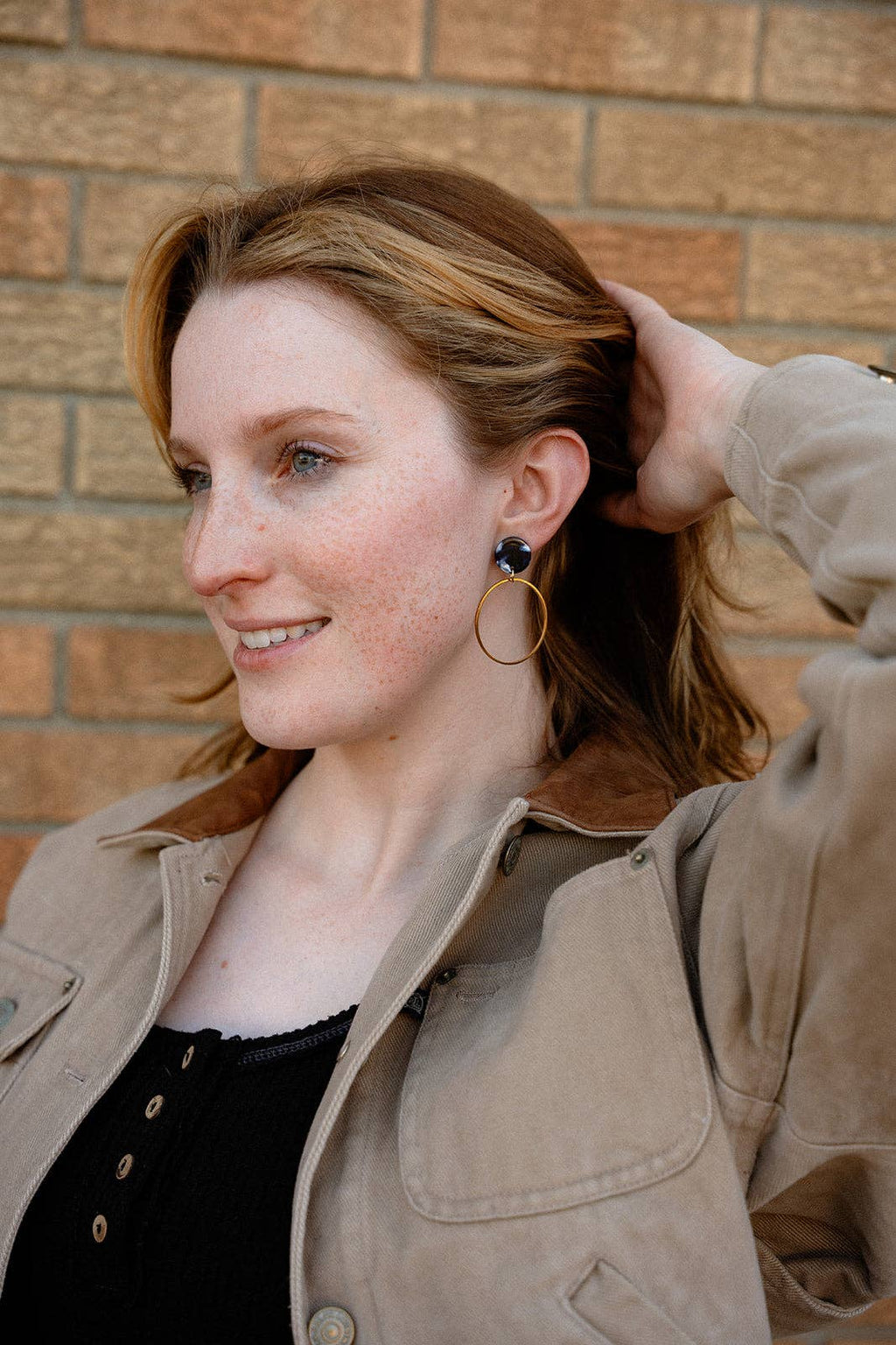 Amelia Earrings - Midnight Marble // Fall, Jewelry, Dangle