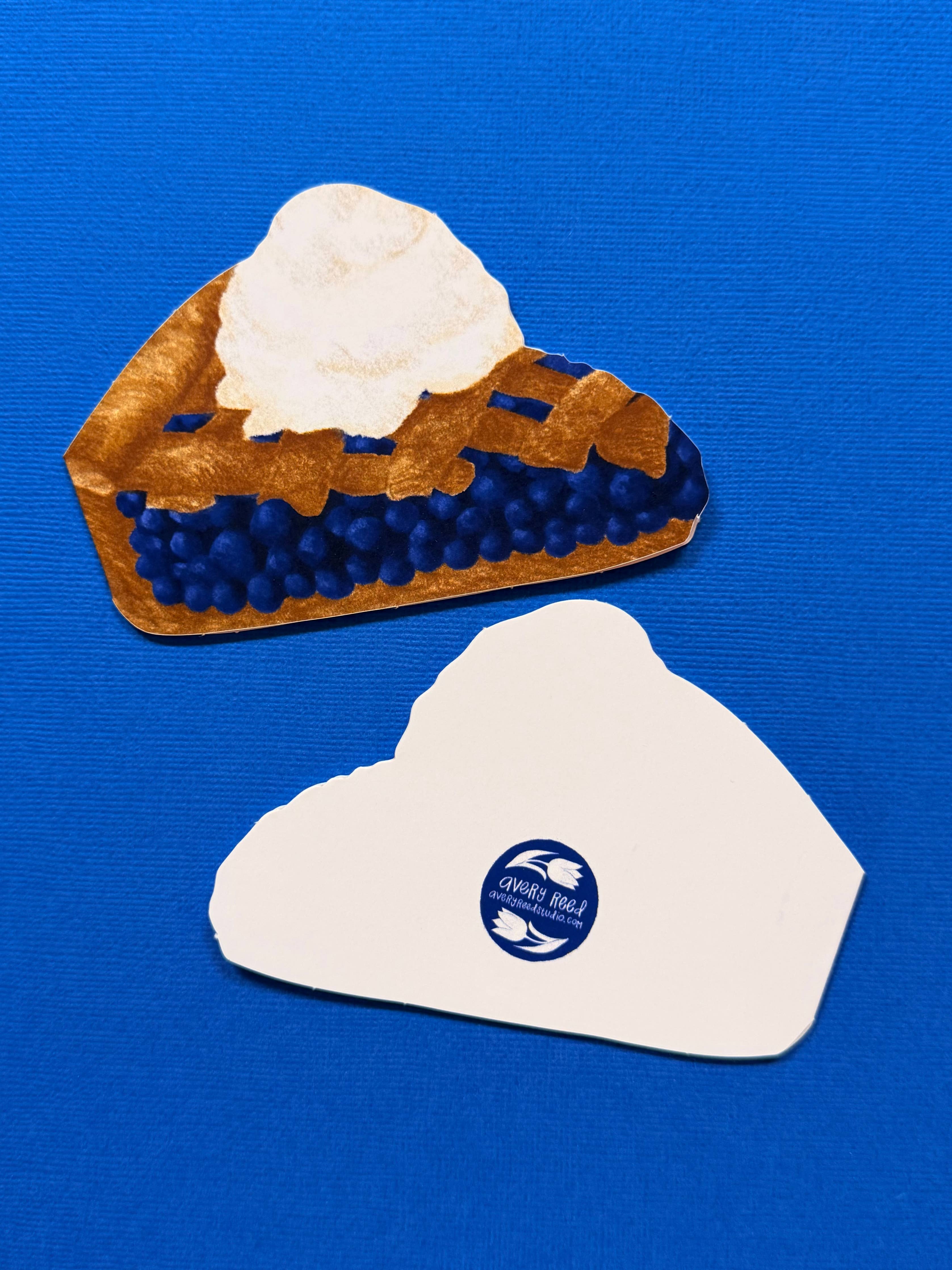 Blueberry Pie Die-Cut Greeting Card