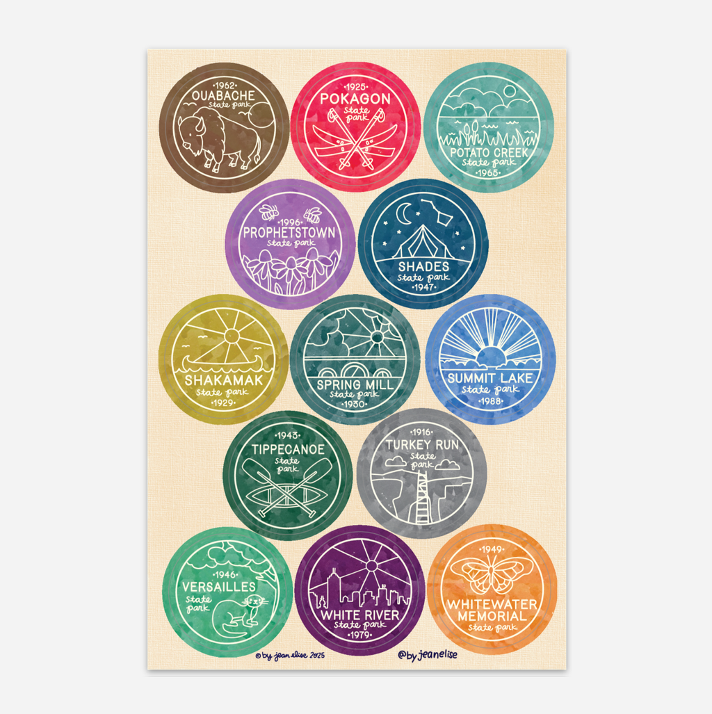 State Park Sticker Checklist