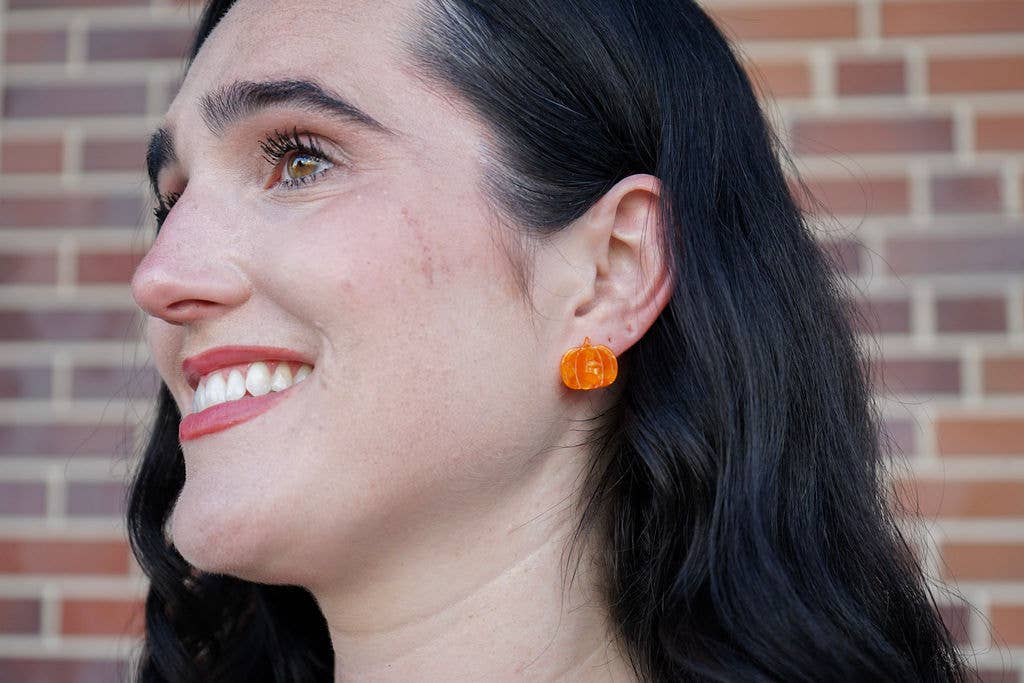 Orange Pumpkin Patch Studs