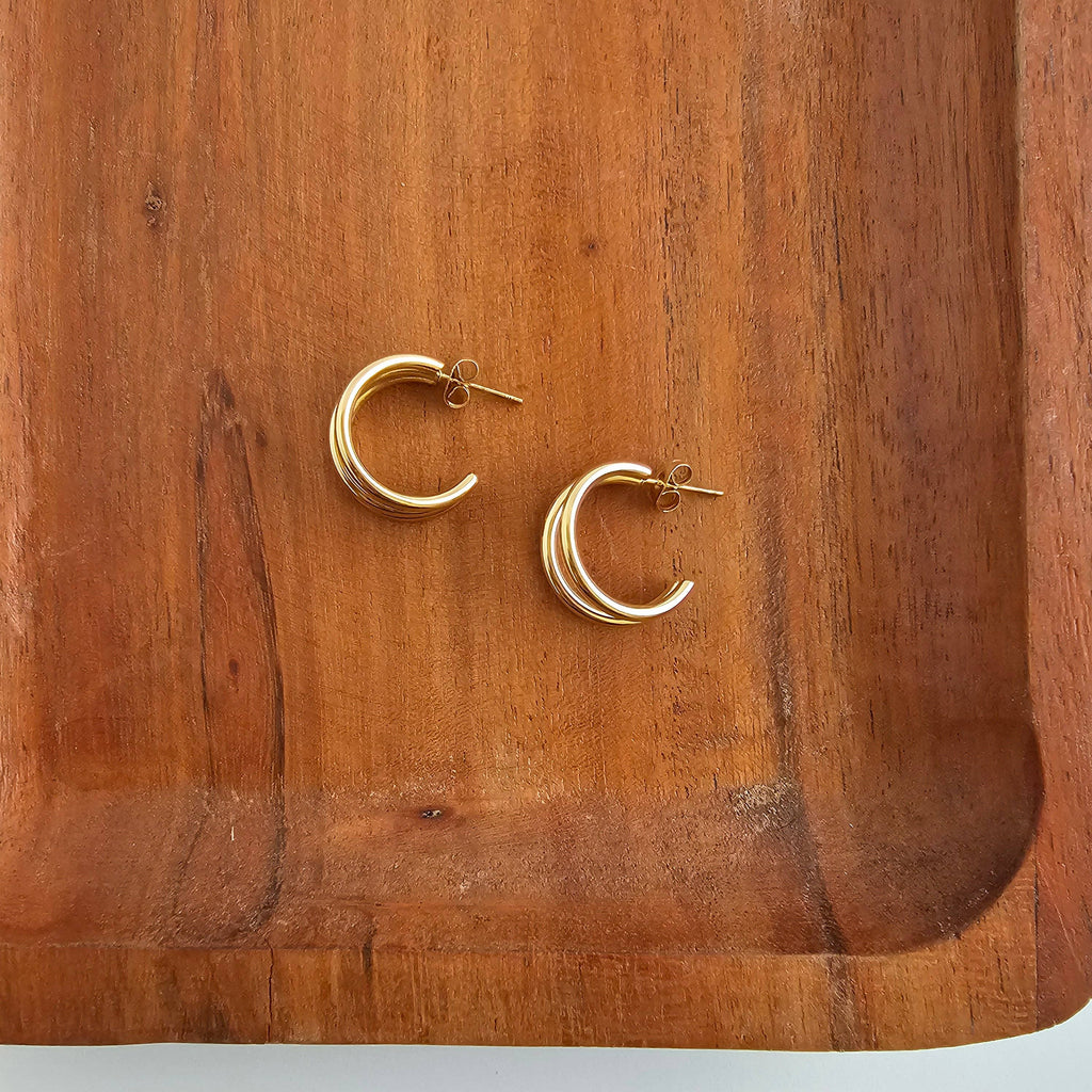 Gold Luxe Treya Hoops