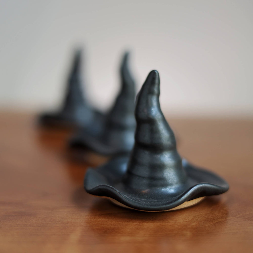 Handmade Ceramic Witch Hat Ring Holder | Altar & Halloween