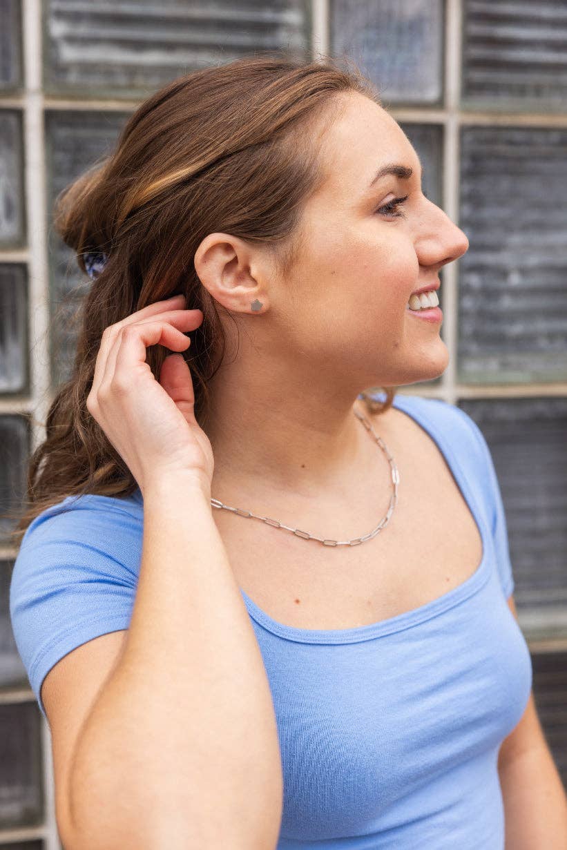 Silver Luxe Star Studs