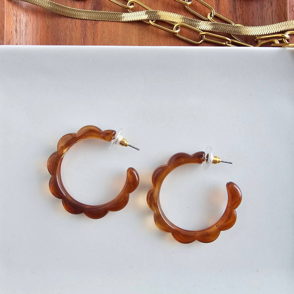 Scarlett Hoops - Amber // Jewelry, Earrings, Fall