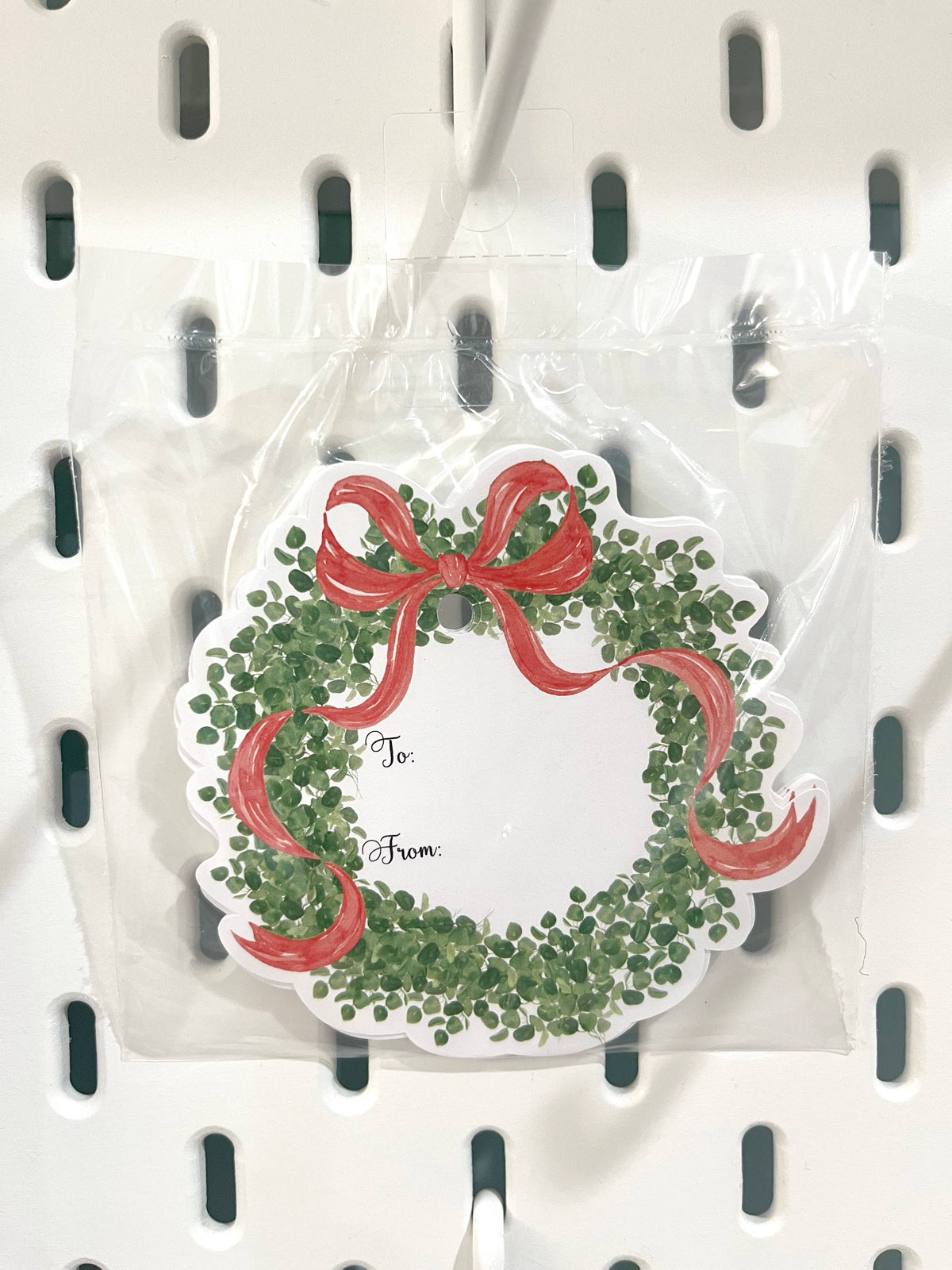 Christmas Boxwood Wreath Holiday Gift Tags