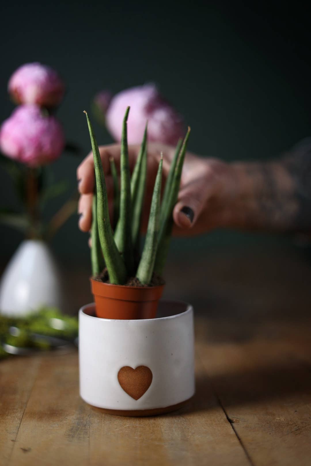 Small Minimalist Heart Planter