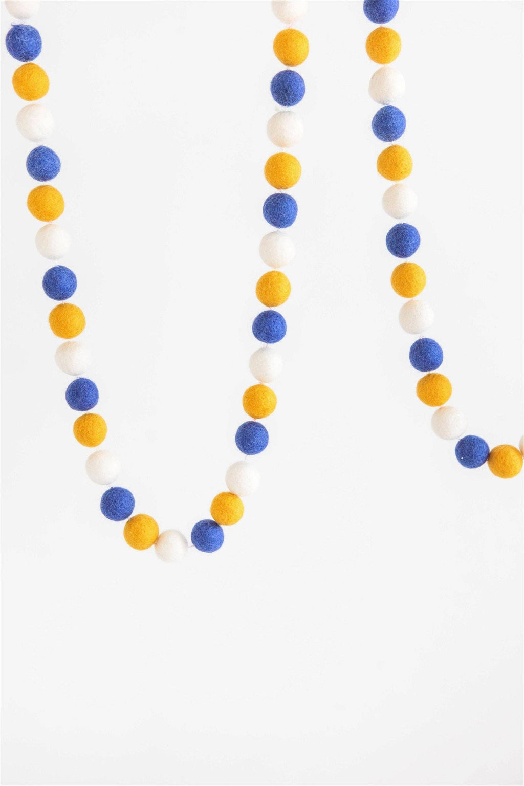 Blue & Yellow Ball Felt Garland