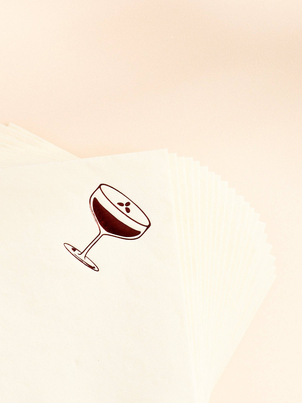 Espresso Martini Cream Paper Beverage Napkins - Set of 20