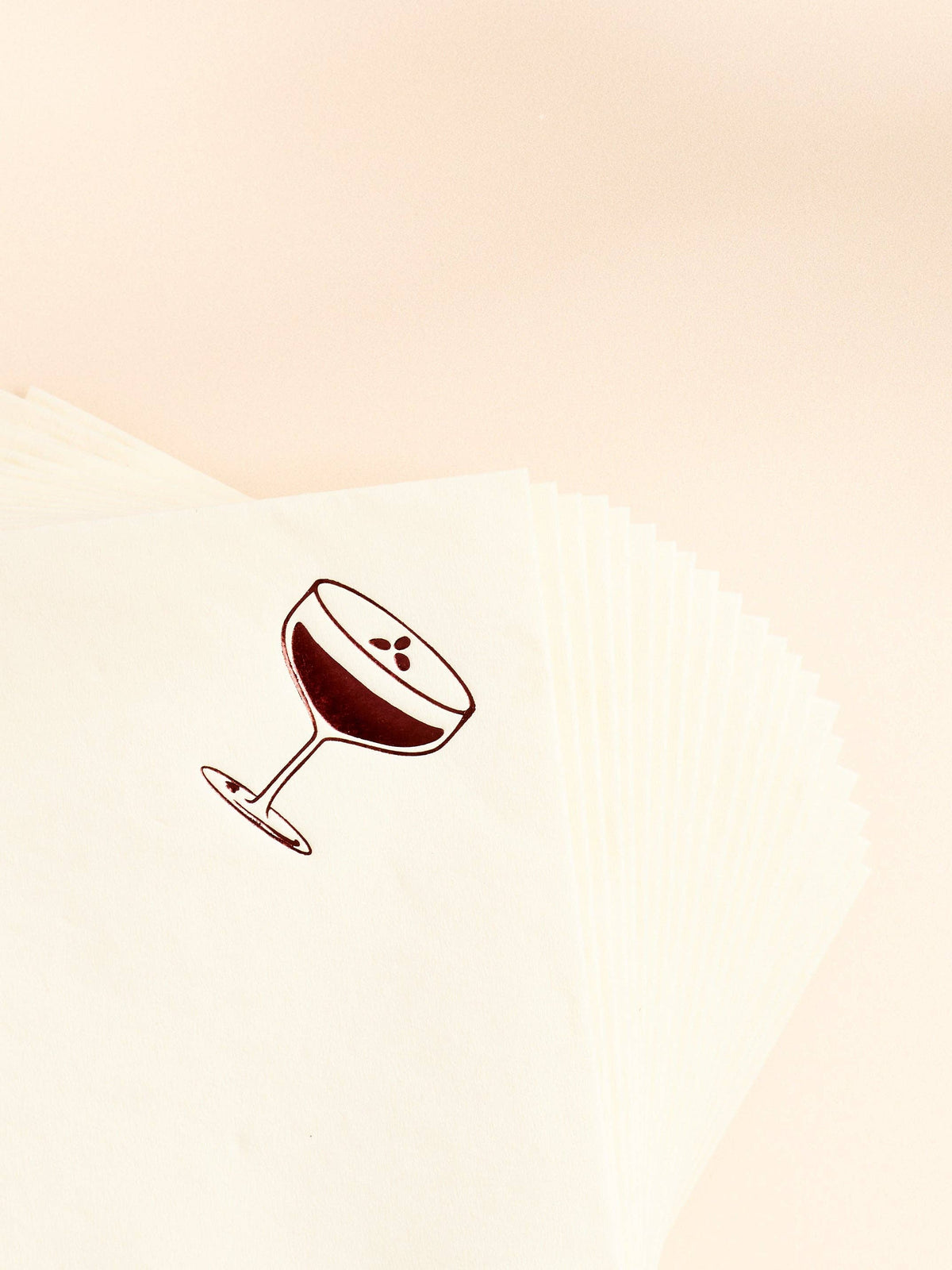 Espresso Martini Cream Paper Beverage Napkins - Set of 20
