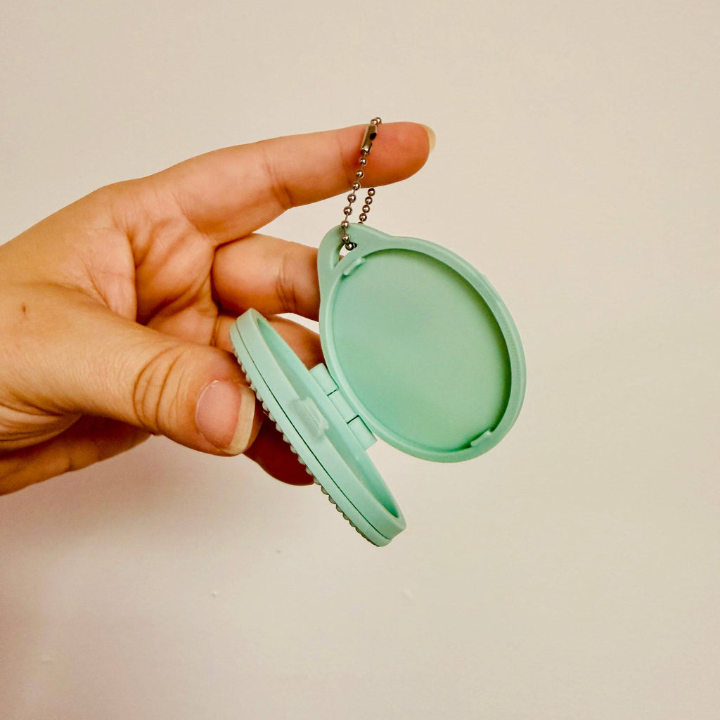 Floral Photo Locket Bag Charm
