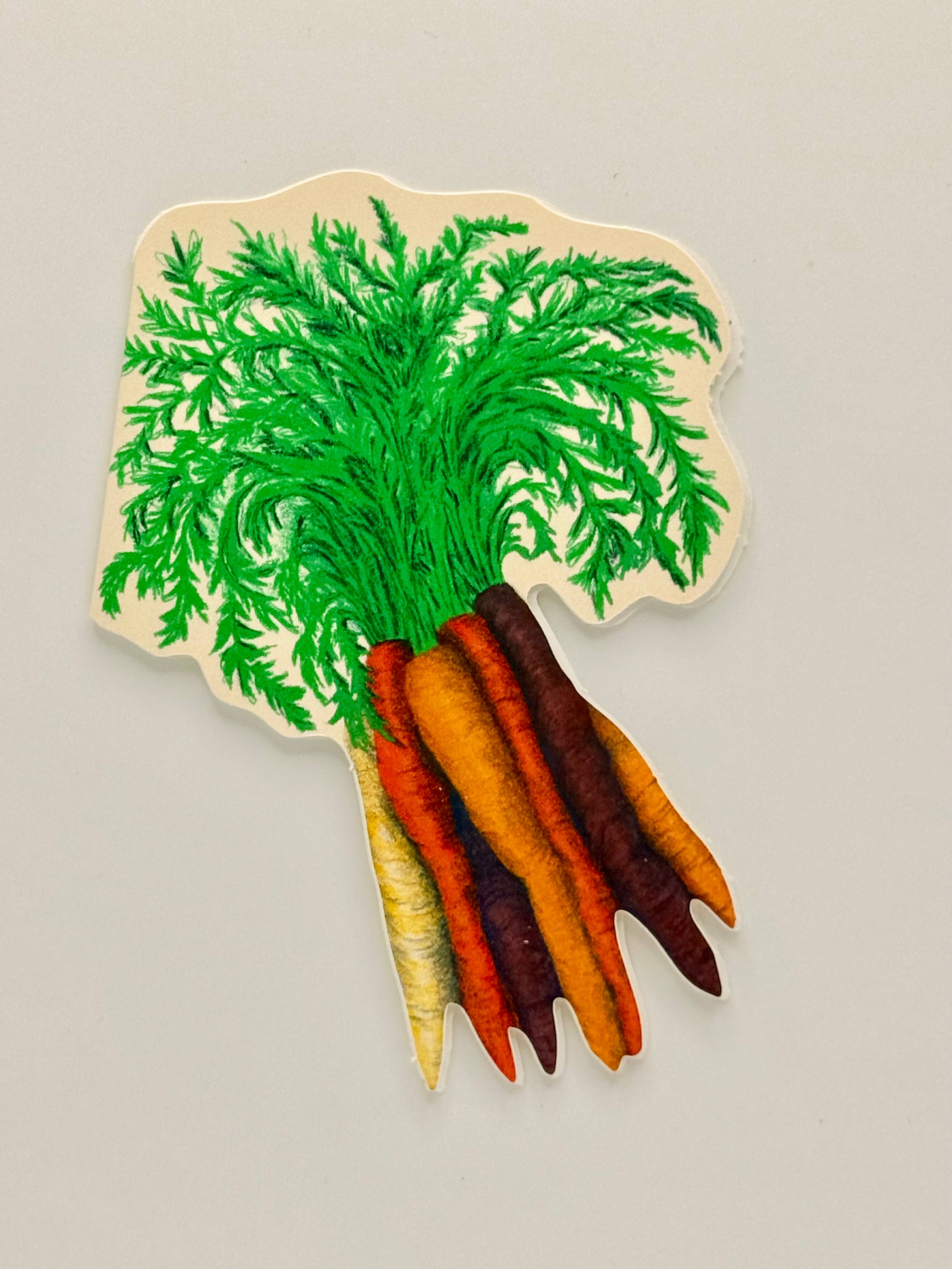 Carrot Bunch Die-Cut Greeting Card