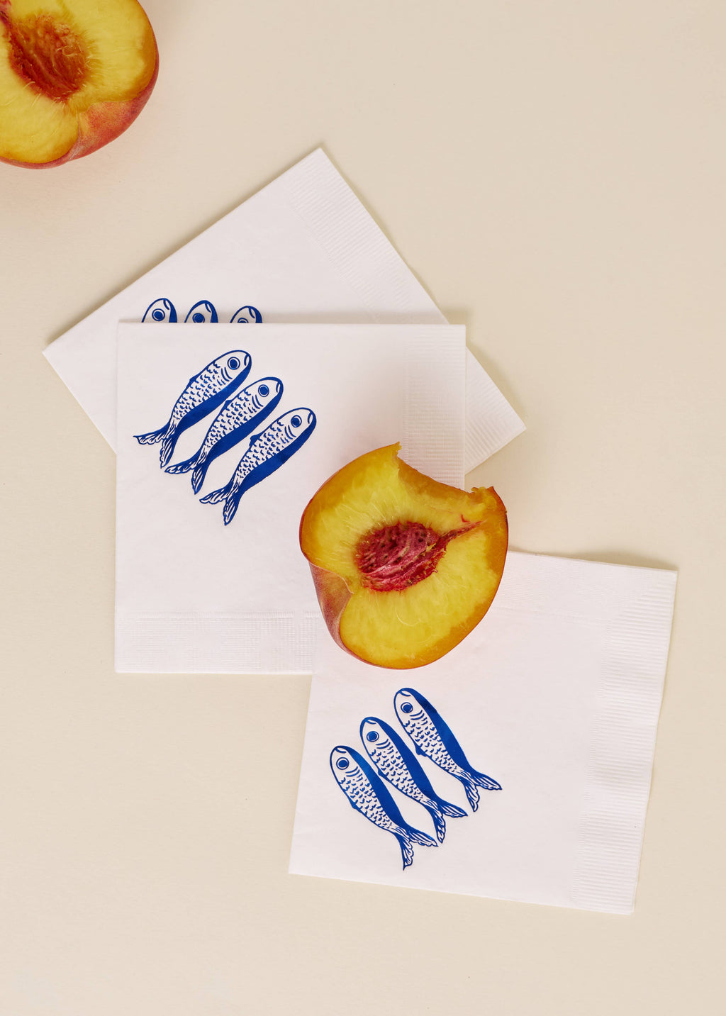 Sardines Cocktail Paper Beverage Napkins - Set of 20