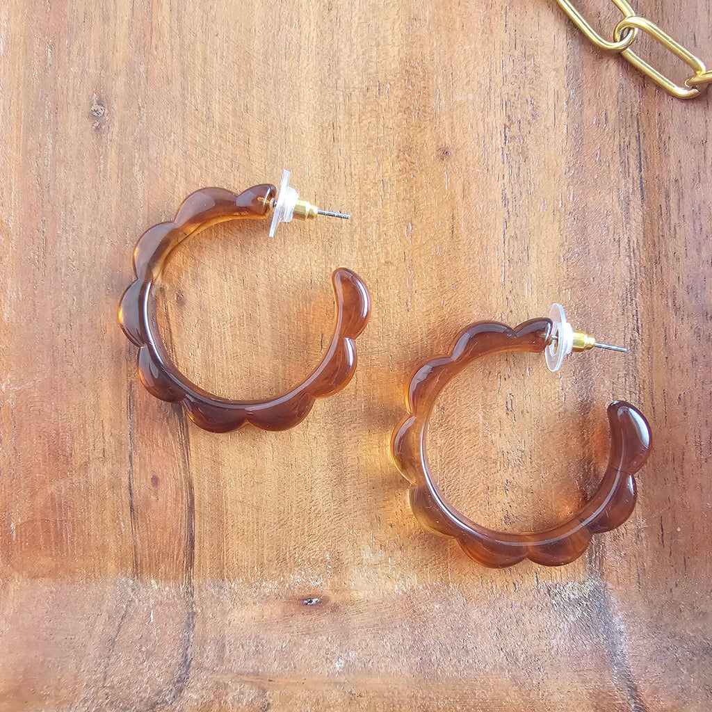 Scarlett Hoops - Amber // Jewelry, Earrings, Fall