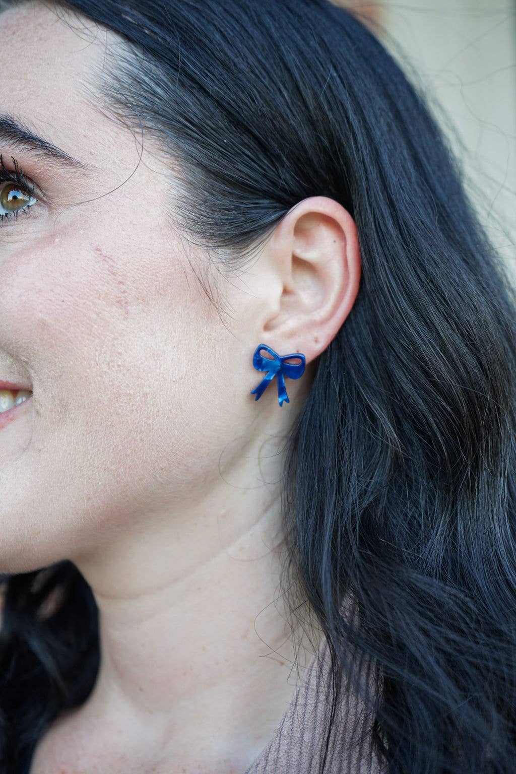 Bow Studs - Navy // Jewelry, Earrings, Fall
