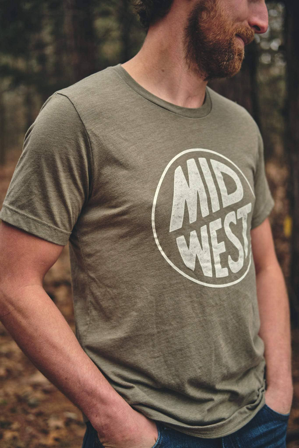 Midwest Olive Tee