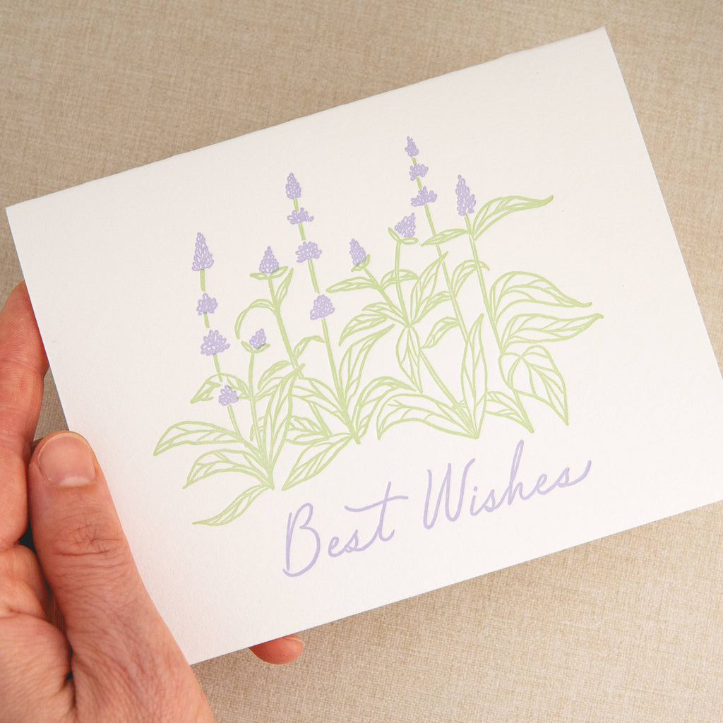 Best Wishes Card | Letterpress Congrats Card