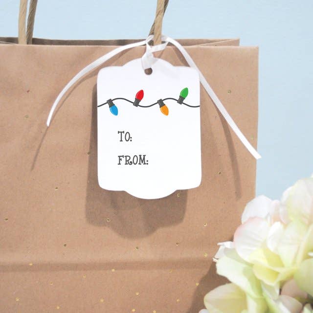 Christmas Lights Holiday Gift Tags