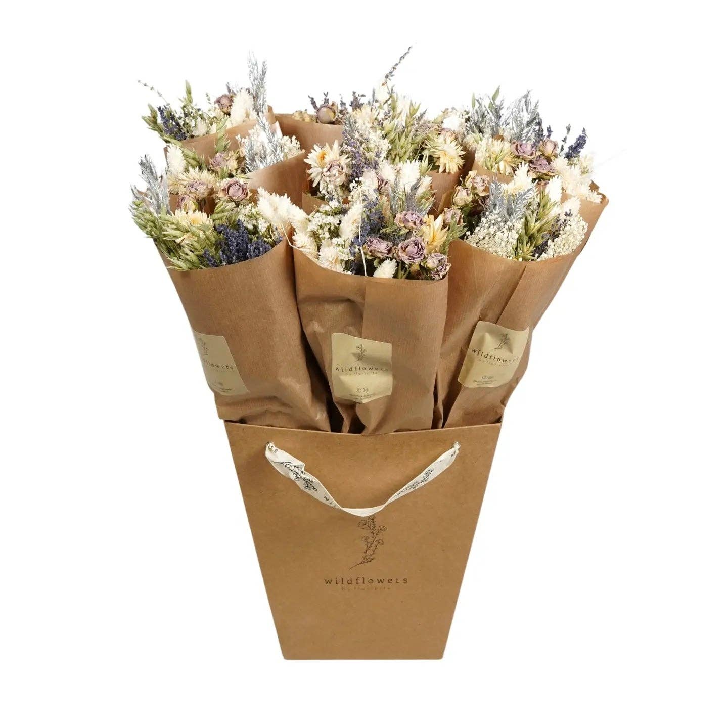 Dried Flowers - Market Bouquet - Frosted White