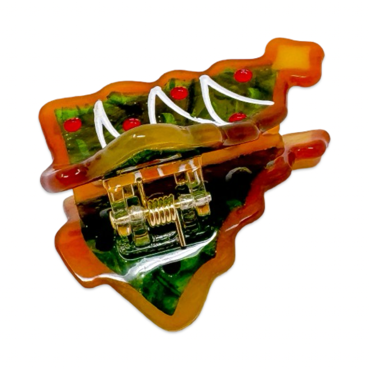 PREORDER: Mini Christmas Tree Holiday Cookie Hair Claw Clip