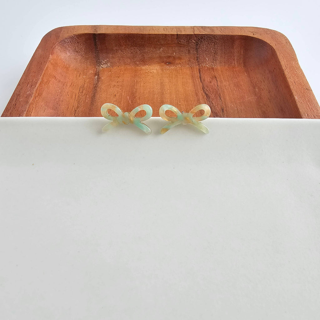 Champagne Mint Bowie Studs