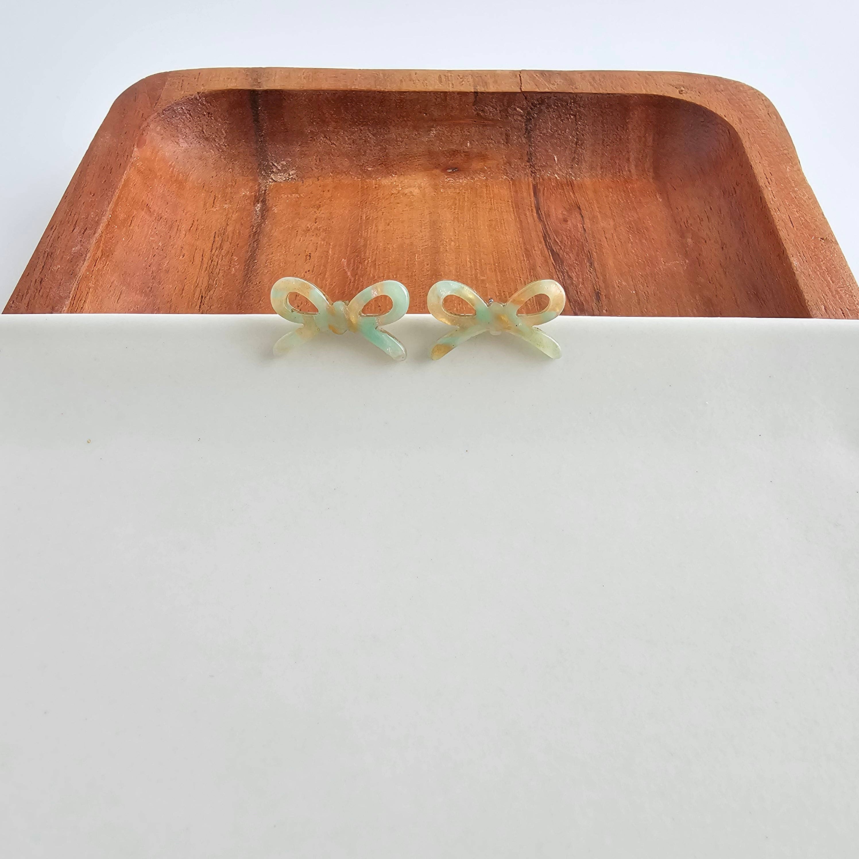 Champagne Mint Bowie Studs