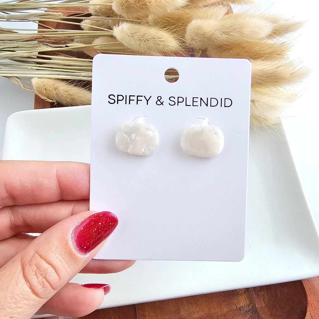 Cream Pumpkin Patch Studs