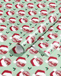 Santa Hat Disco Ball Christmas Gift Wrap Wrapping Paper