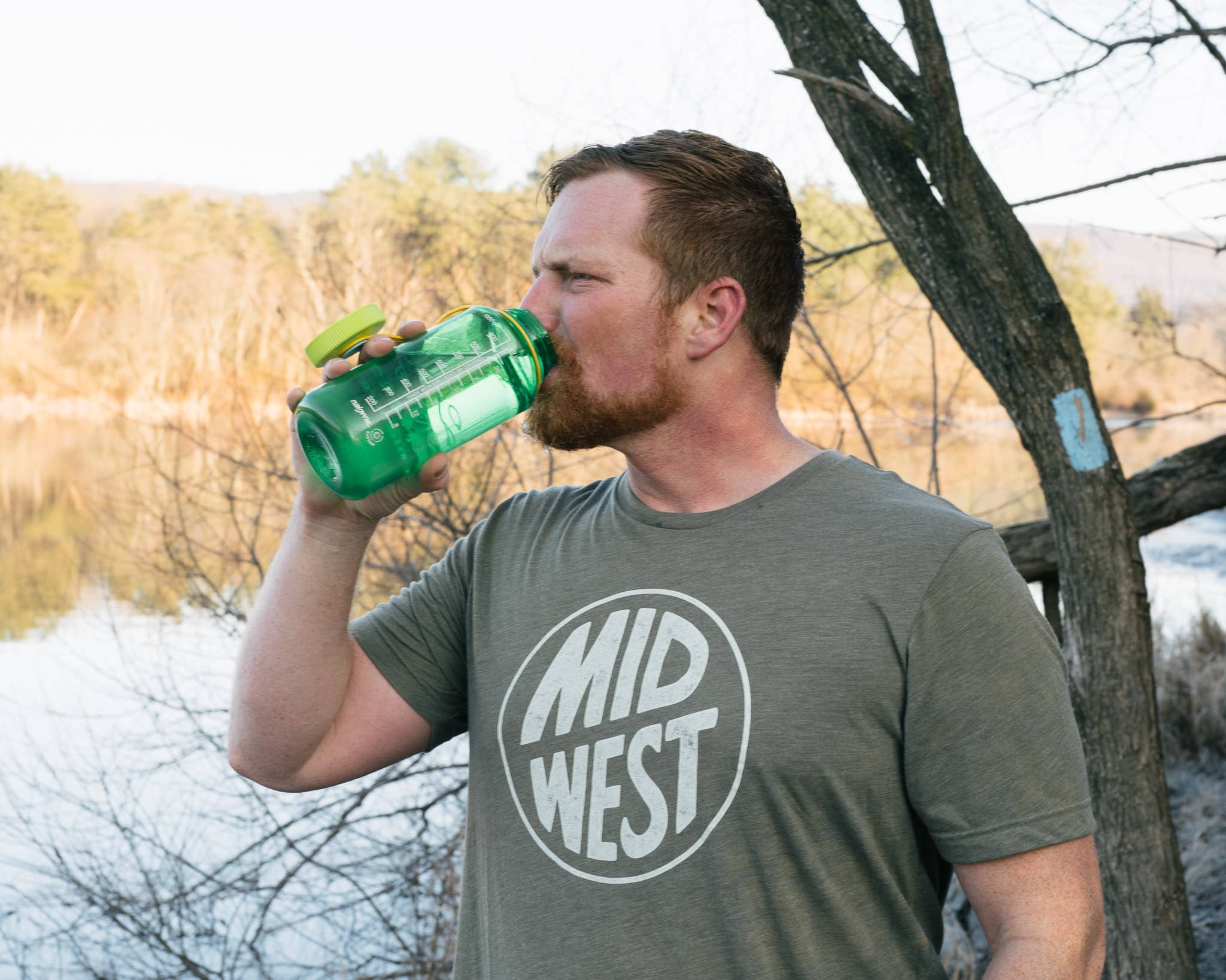Midwest Olive Tee