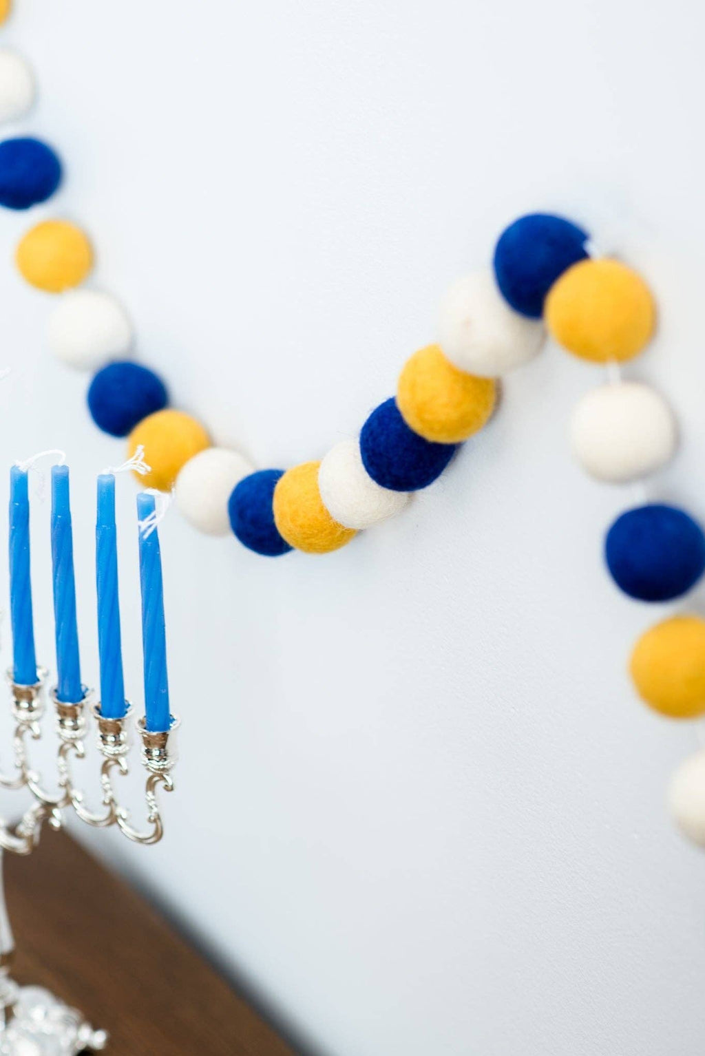 Blue & Yellow Ball Felt Garland