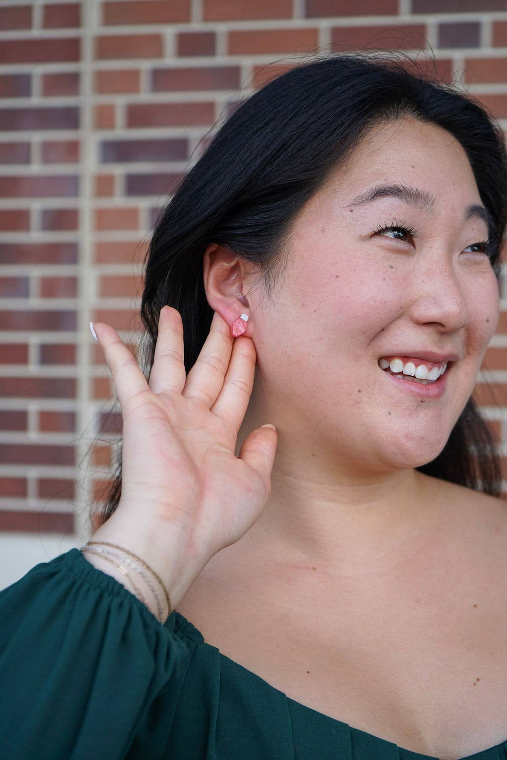 Red Shimmer Christmas Light Studs